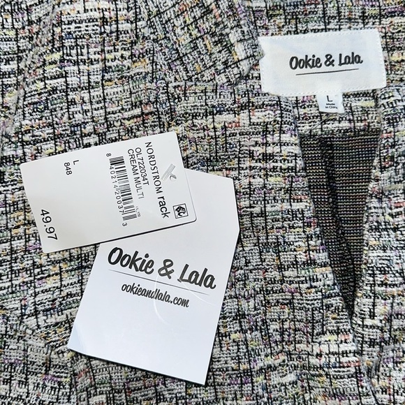 NWT Nordstrom Brand Tweed Single  Button Blazer - Picture 6 of 9